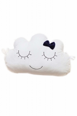 Бампер-подушка Twins Cloud белый/черный
