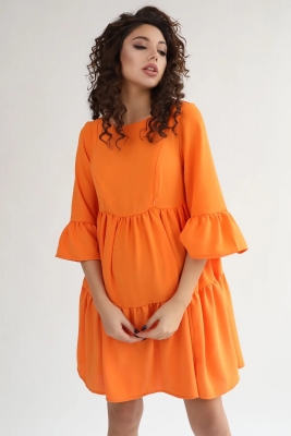 Летнее платье для беременных и кормящих To Be оранжевый