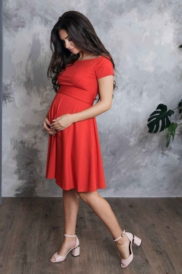 Сукня для вагітних, майбутніх мам Червона 4158007