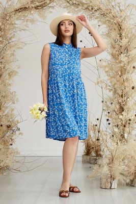 Літня сукня для вагітних у квітку Sofia Синій