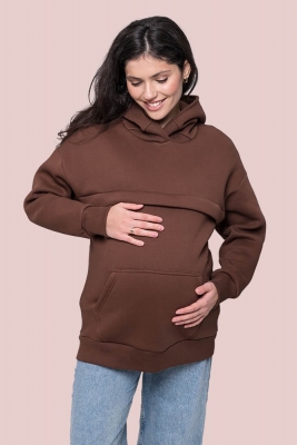Худи для беременных и кормящих мам Шоколад