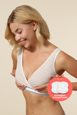 Бюстгальтер-топ для беременных и кормления Comfort бежевый Znana Mama