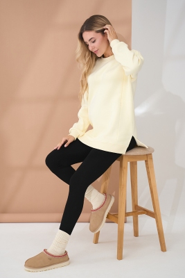 Теплые лосины для беременных Zoe Черный Yula Mama