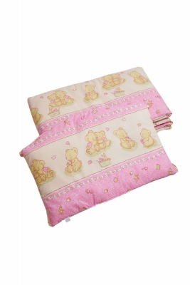 Бампер Twins Comfort Ведмедики з зіркою рожевий