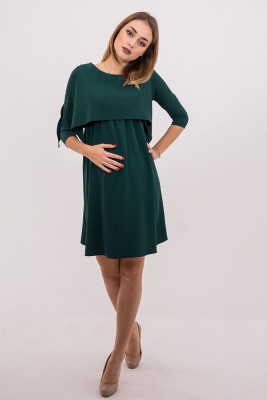 Платье для беременных, будущих мам Темно-зеленое