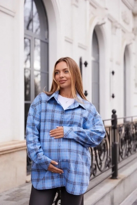 Сорочка для вагітних і годуючих Siena Блакитний Lullababe
