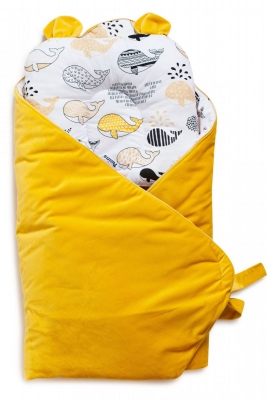 Набор конверт-плед с подушкой Twins Bear желтый