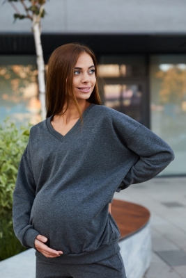 Світшот для вагітних Liverpool темно-сірий Lullababe