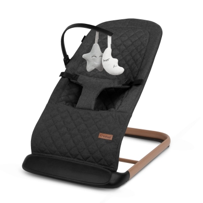 Крісло-гойдалка LARO Black/Wooden Kidwell