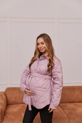 Демісезонна куртка-сорочка для вагітних 2в1 Alabama - Пудровий Lullababe