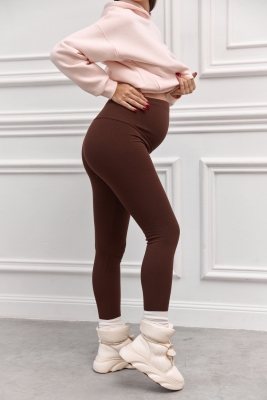 Теплые лосины для беременных 2322 1298 Шоколадный Dianora