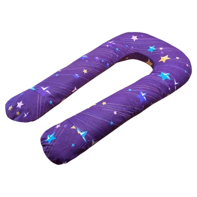 U-образная подушка Звездочки на фиолетовом