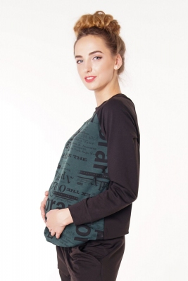 Джемпер для вагітних, майбутніх мам Зелений