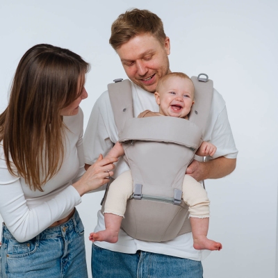 Переноска дитяча Хіпсіт 6 в 1 - Сіро-бежевий Love&Carry