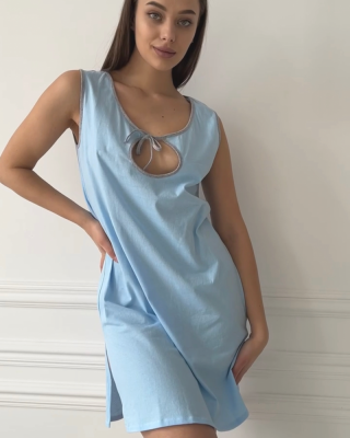 Нічна сорочка Simple 24126 Блакитний Мамин Дім