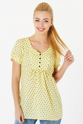 Блуза для беременных, будущих мам Желтая