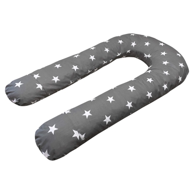 U-образная подушка Звезды на сером
