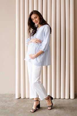Блуза для беременных Голубая