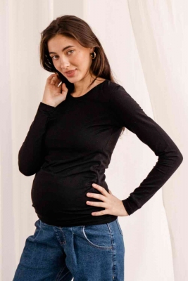 Джемпер для вагітних, майбутніх мам Чорний бурштин