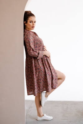 Платье для беременных Коричневое