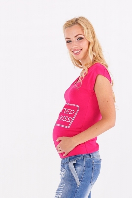Футболка для беременных, будущих мам Малиновая