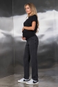 Джинсы для беременных Adela Черный Yula Mama