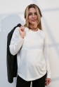 Лонгслив для беременных и кормящих Marissa Молочный Yula Mama