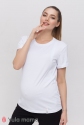 Футболка для вагітних та годуючих Megan Білий Yula Mama