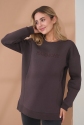 Тепла туніка для вагітних та годуючих Harmony темний тауп Yula Mama