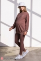 Лосини в рубчик для вагітних Betty Коричневий Yula Mama