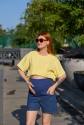 Укороченні джинсові шорти для вагітних Cape Town - Синій Lullababe