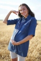 Блуза для беременных, будущих мам Синяя варка