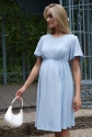 Платье для беременных и кормящих мам Голубое