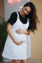 Сарафан женский из джинсовой ткани для беременных, будущих мам Белый