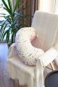 Подушка для кормления Единороги на белом Yula Mama