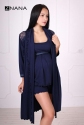 Комплект для вагітних і годування Lace темно-синій (халат + піжама) Znana