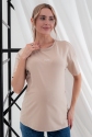 Футболка для вагітних та годуючих Muse Бежевий Yula Mama