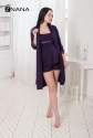Комплект для вагітних і годування Lace Баклажан (халат + піжама) Znana Mama